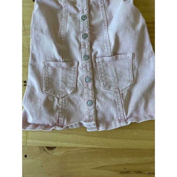 EUC Mark & Spencer Girls 6-7 Dress Pink Overall Jumper Overall - Picture 2 of 8